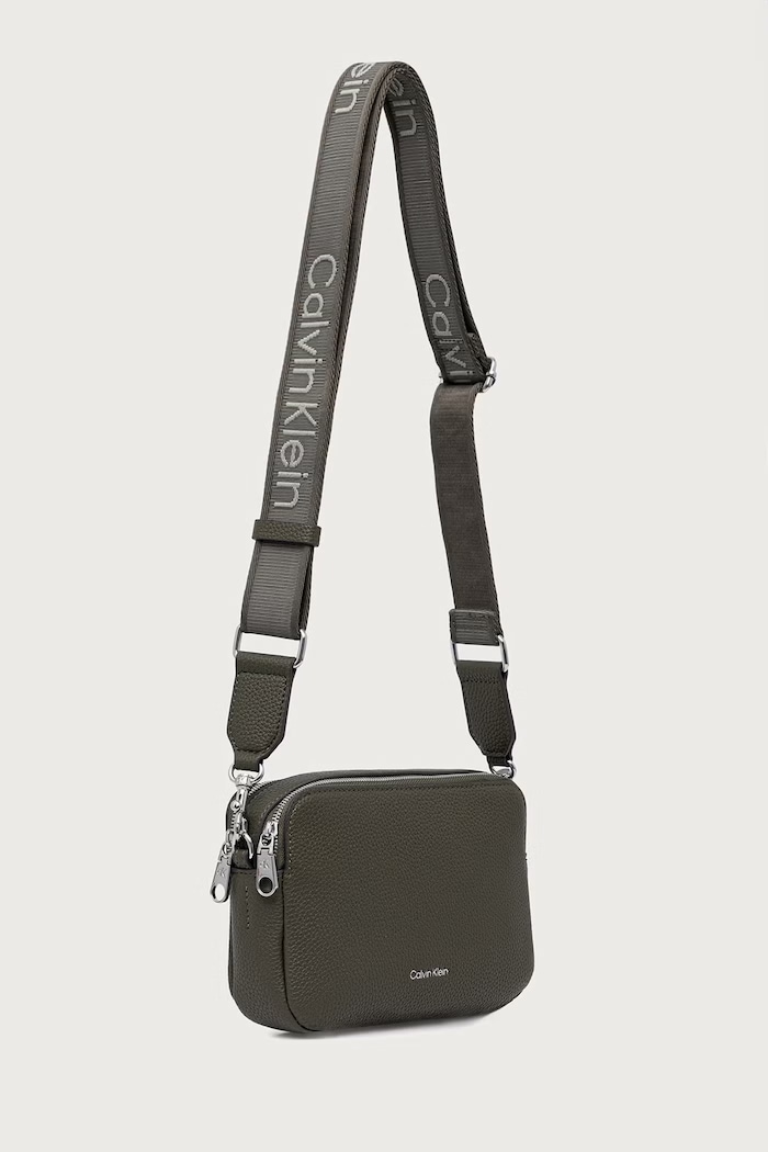 Calvin Klein Torebka crossbody damska z imitacji skóry LV04F3656G zielony AW26