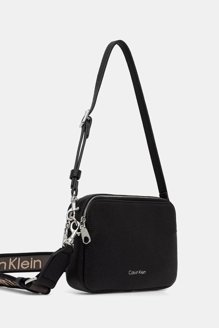 Calvin Klein torebka crossbody damska z imitacji skóry LV04F3656G czarny AW26