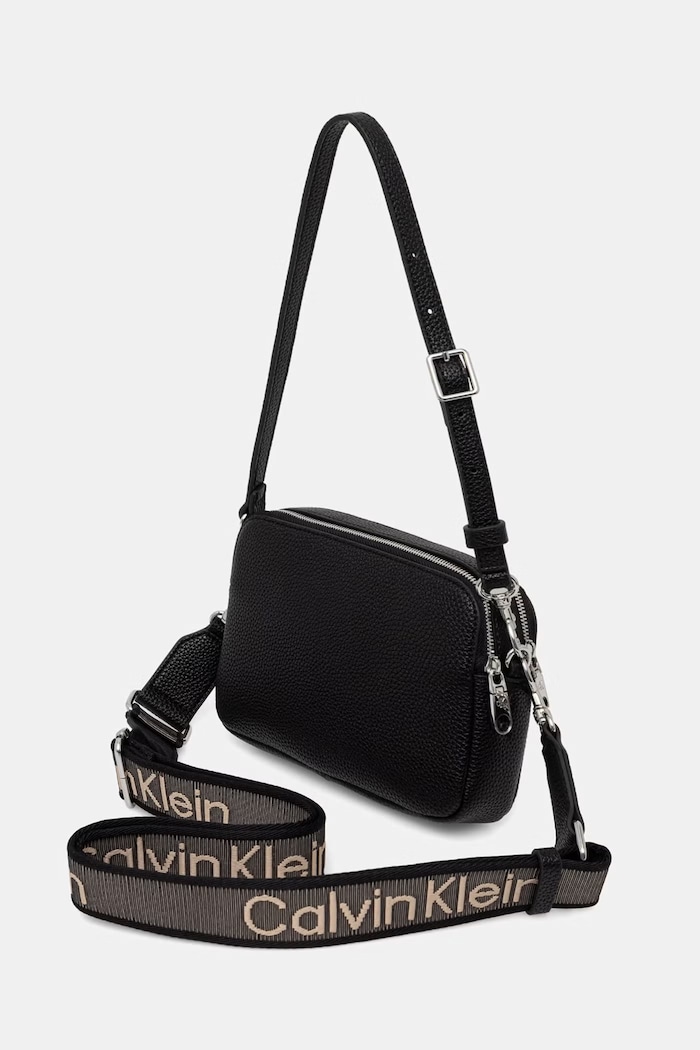 Akcesoria Calvin Klein torebka crossbody damska z imitacji skóry LV04F3656G czarny