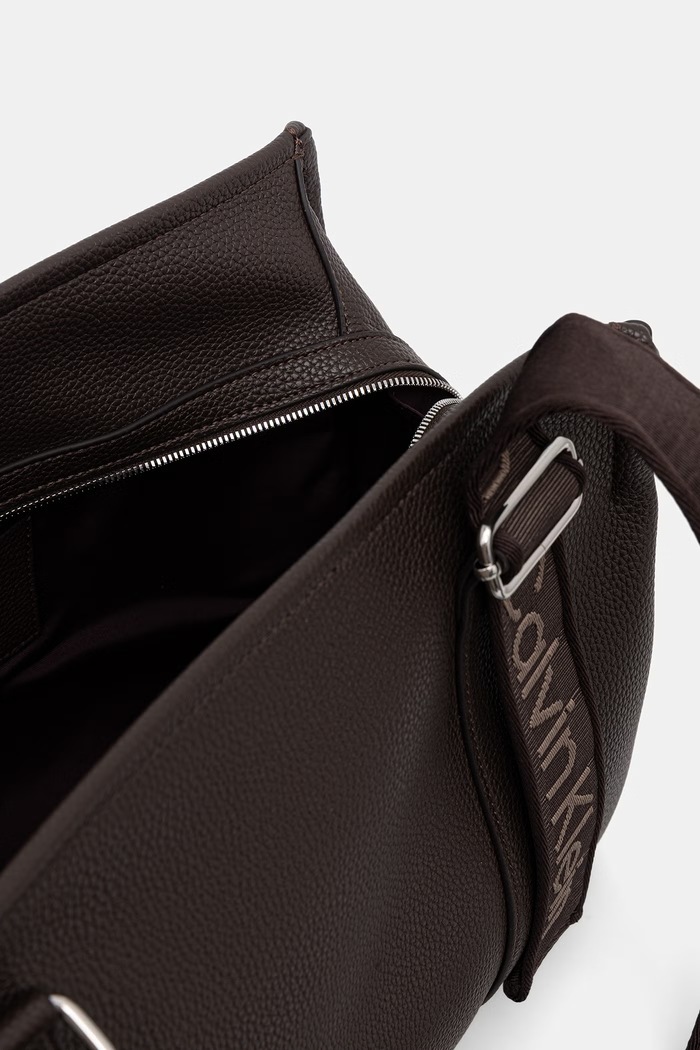 Calvin Klein torebka tote damska z imitacji skóry LV04F3644G brązowy