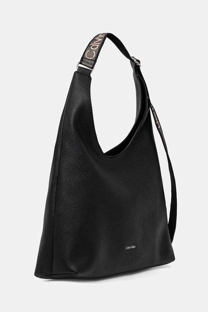 Calvin Klein hobo torbica ženska iz umetnega usnja LV04F3643G črna AW26