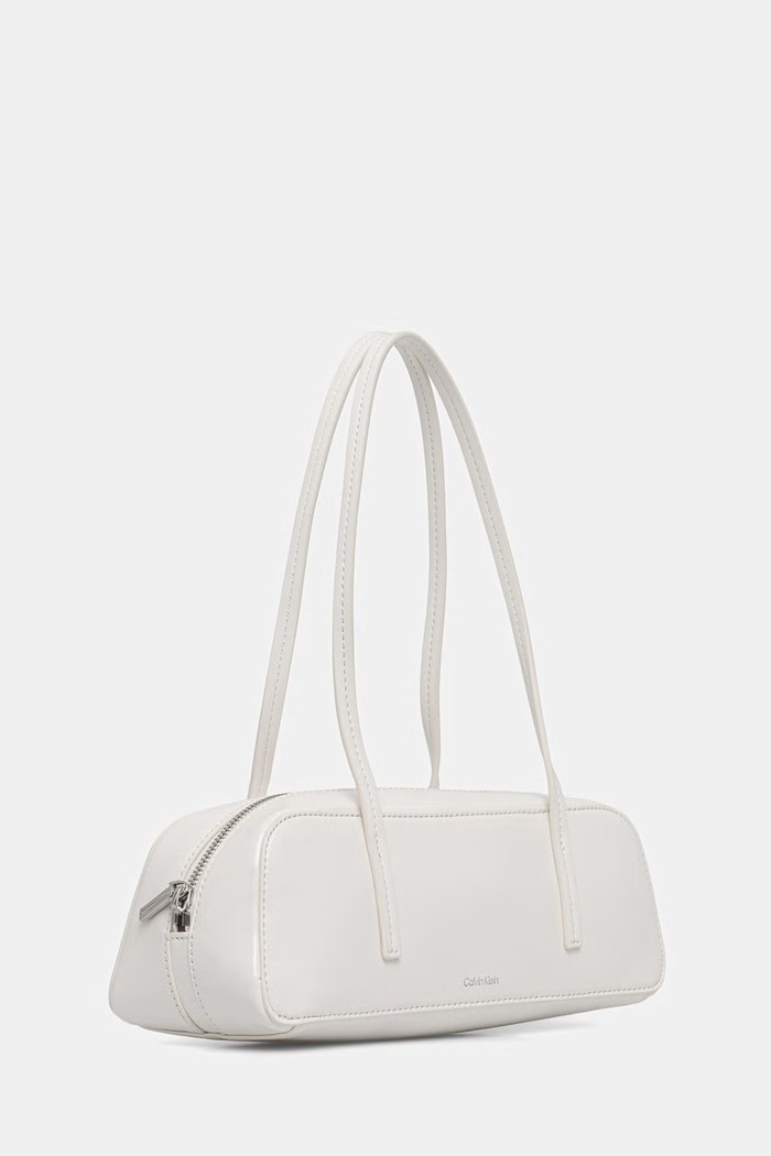 Calvin Klein baguette γυναικεία από απομίμηση δέρματος LV04F3638G λευκό AW26