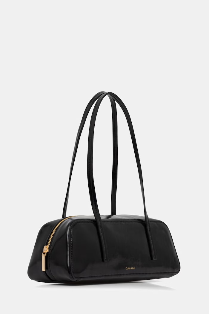 Calvin Klein geantă baguette pentru femei, cu imitație de piele LV04F3638G negru AW26