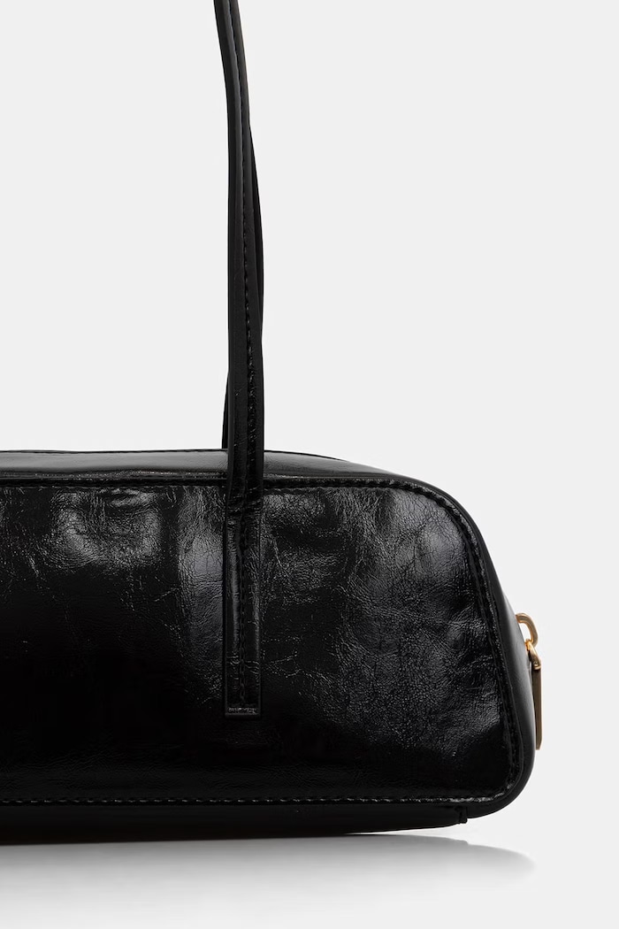 Accesorii Calvin Klein geantă baguette pentru femei, cu imitație de piele LV04F3638G negru