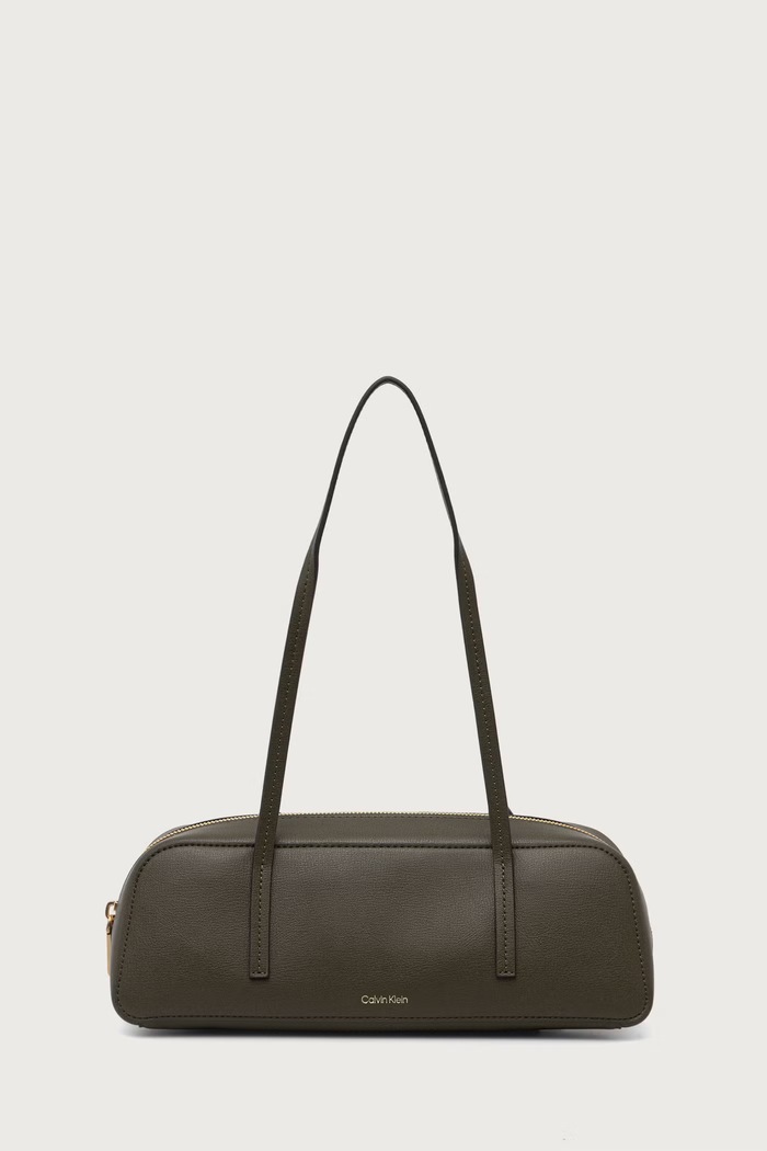 Calvin Klein Torebka bagietka damska z imitacji skóry zielony LV04F3636G