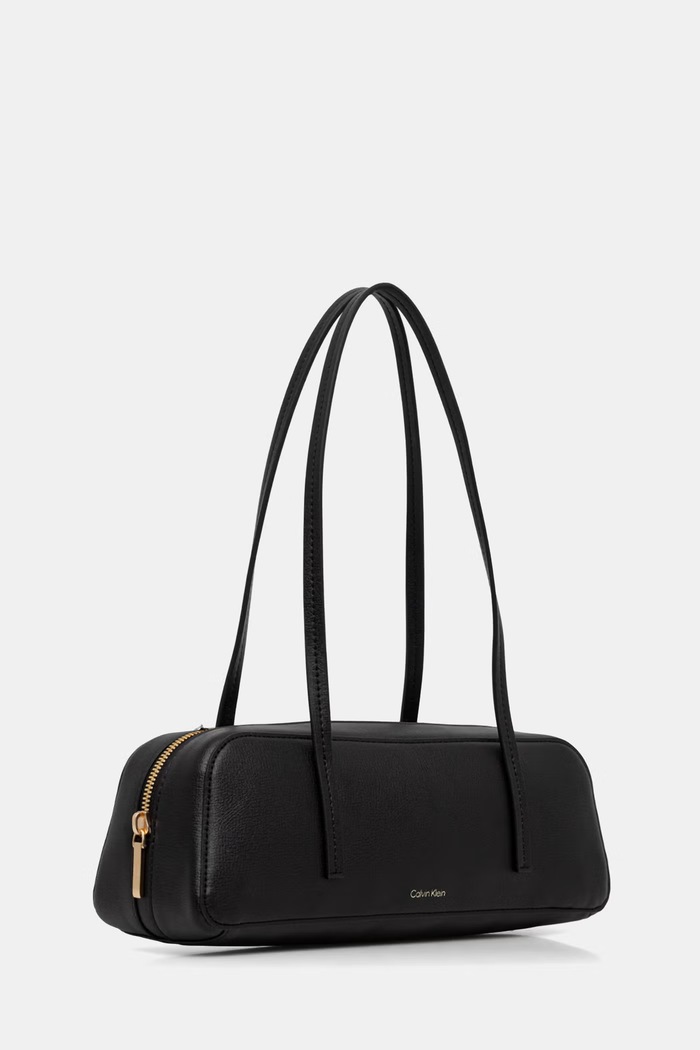 Calvin Klein kabelka typu baguette dámska z imitácie kože LV04F3636G čierna AW26