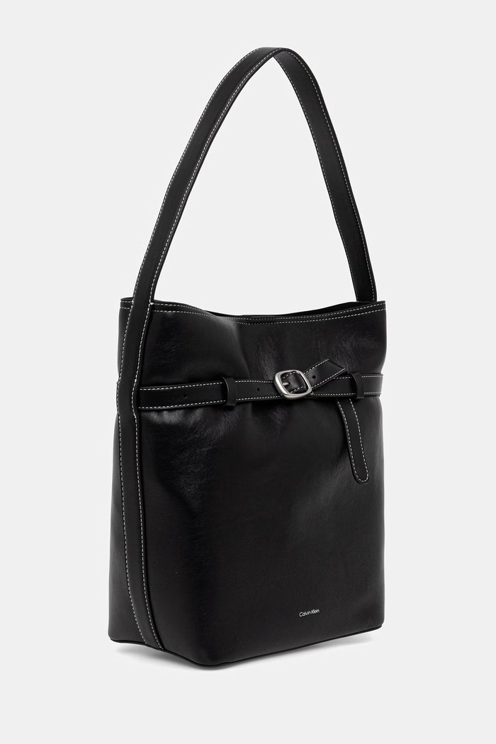 Calvin Klein kabelka typu vak dámska z imitácie kože LV04F3551G čierna AW26