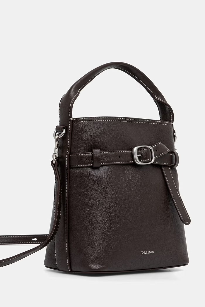 Calvin Klein χιαστί γυναικεία από απομίμηση δέρματος LV04F3550G καφέ AW26
