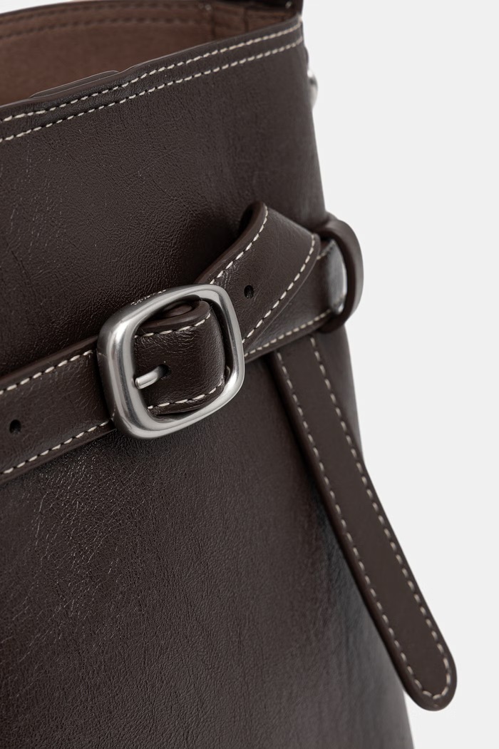 Calvin Klein χιαστί γυναικεία από απομίμηση δέρματος καφέ LV04F3550G