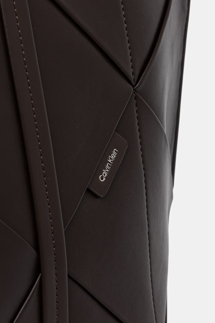 Calvin Klein kabelka typu shopper dámska z imitácie kože hnedá LV04F3548G