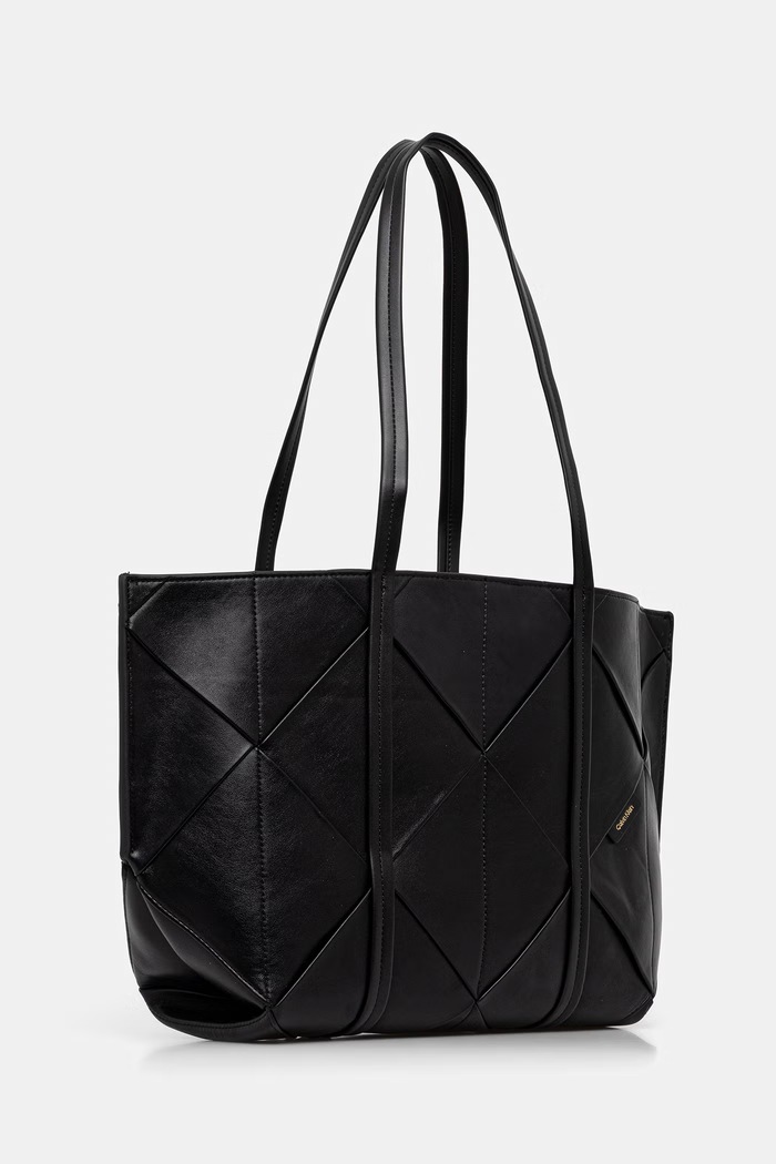 Calvin Klein torebka shopper damska z imitacji skóry LV04F3548G czarny AW26