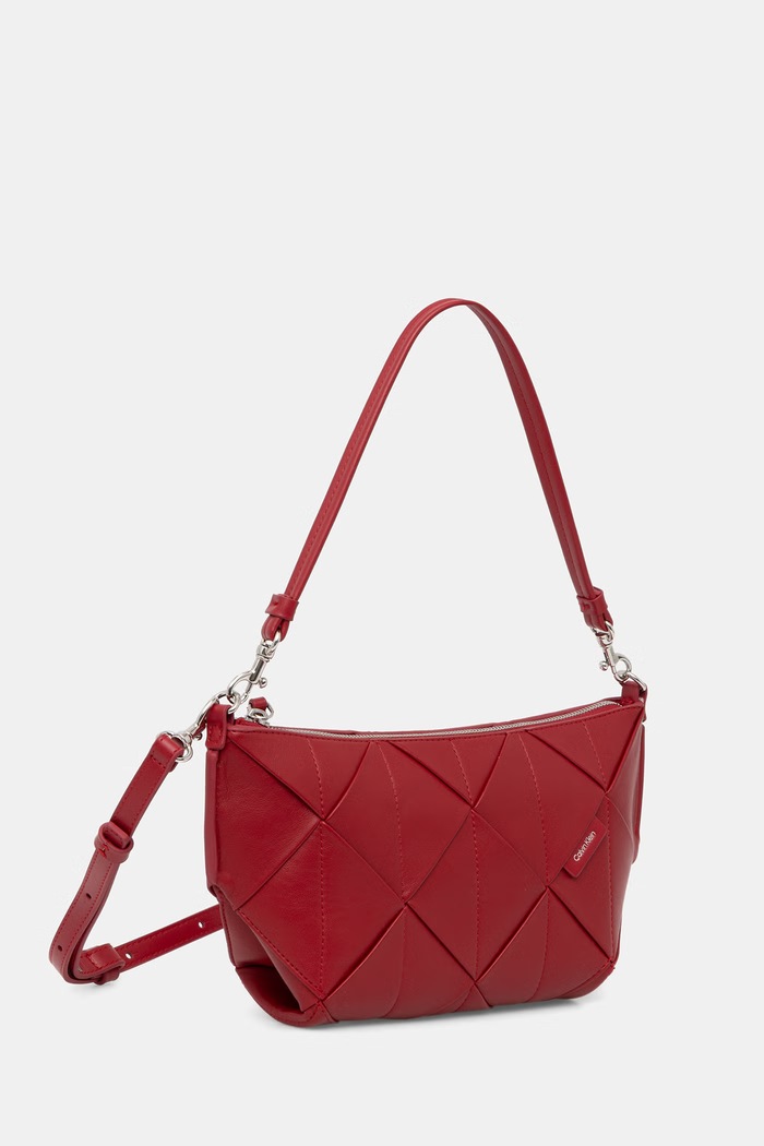 Calvin Klein torebka crossbody damska z imitacji skóry LV04F3546G czerwony AW26