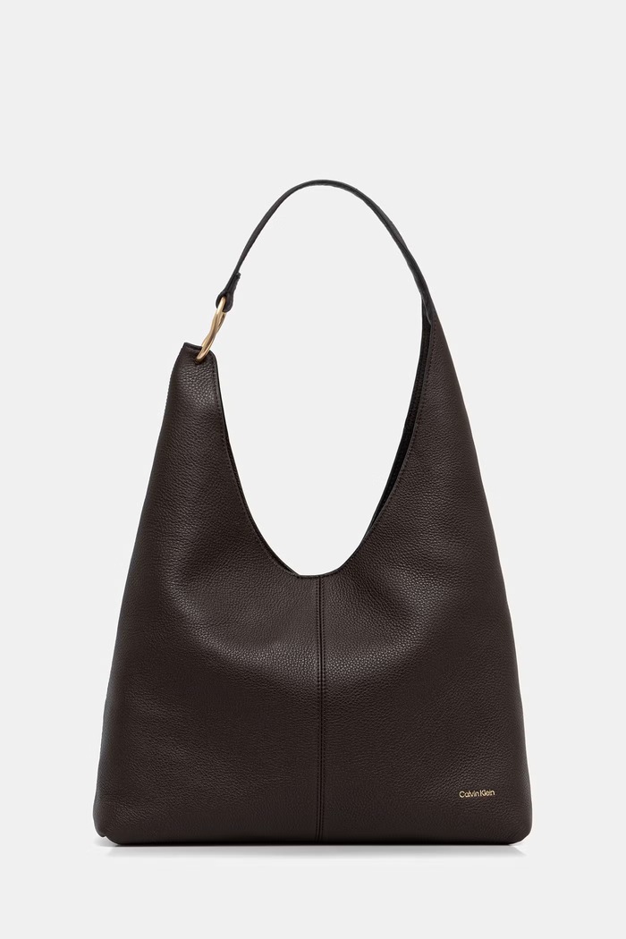 Calvin Klein tote torba ženska usnjena rjava LV04F3543G