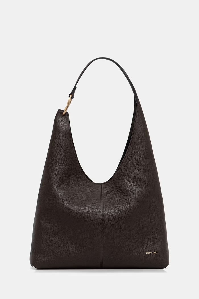 Calvin Klein tote torba ženska usnjena rjava LV04F3543G