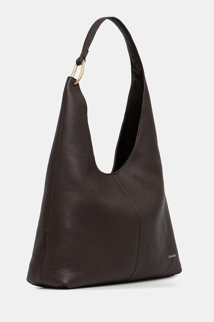 Calvin Klein tote torba ženska usnjena LV04F3543G rjava AW26