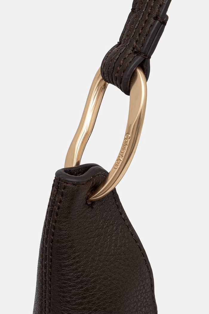 Calvin Klein tote torba ženska usnjena rjava LV04F3543G