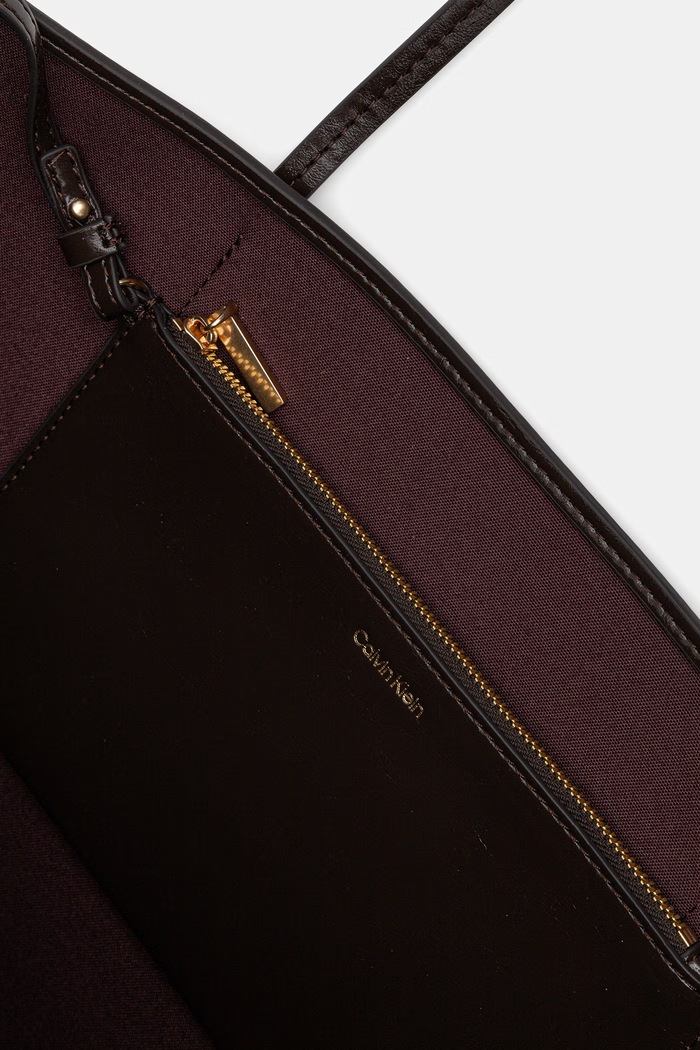 Calvin Klein torebka shopper damska z imitacji skóry LV04F3537G brązowy
