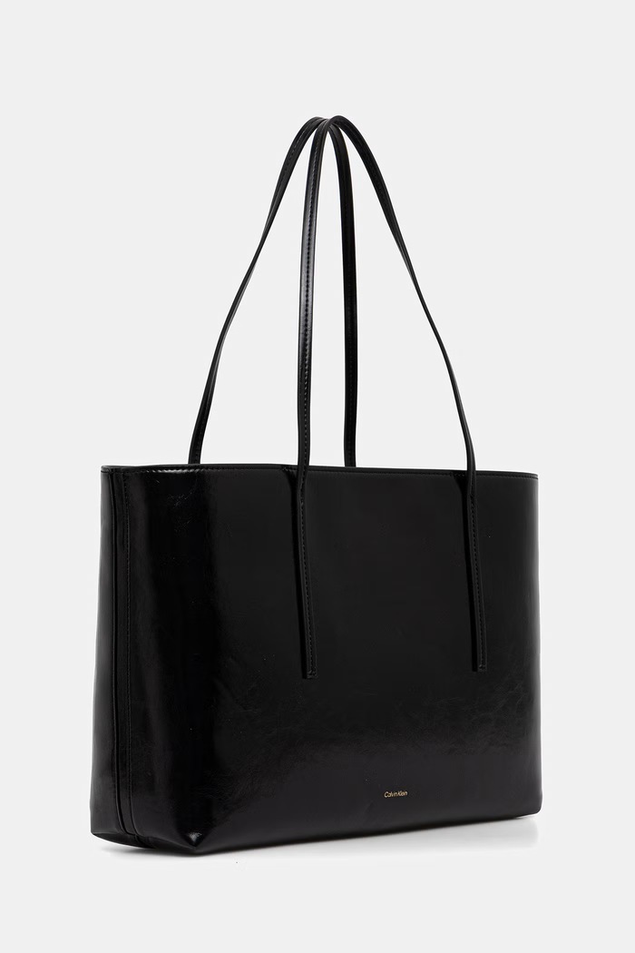 Calvin Klein geantă shopper pentru femei, cu imitație de piele LV04F3537G negru AW26