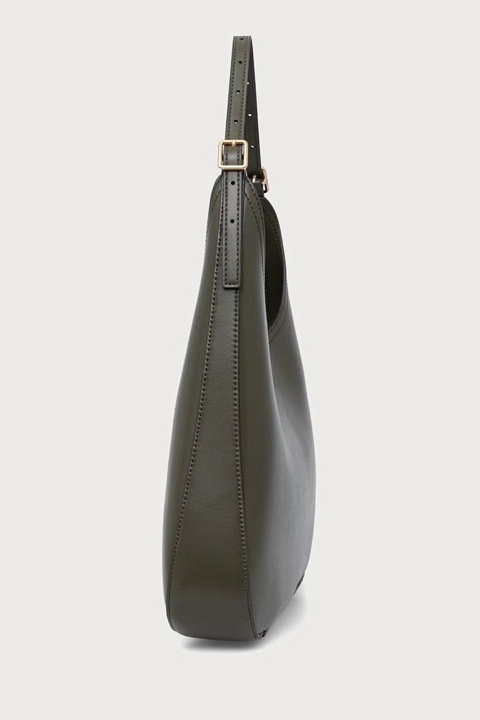 Calvin Klein Torebka hobo damska z imitacji skóry LV04F3522G zielony AW26