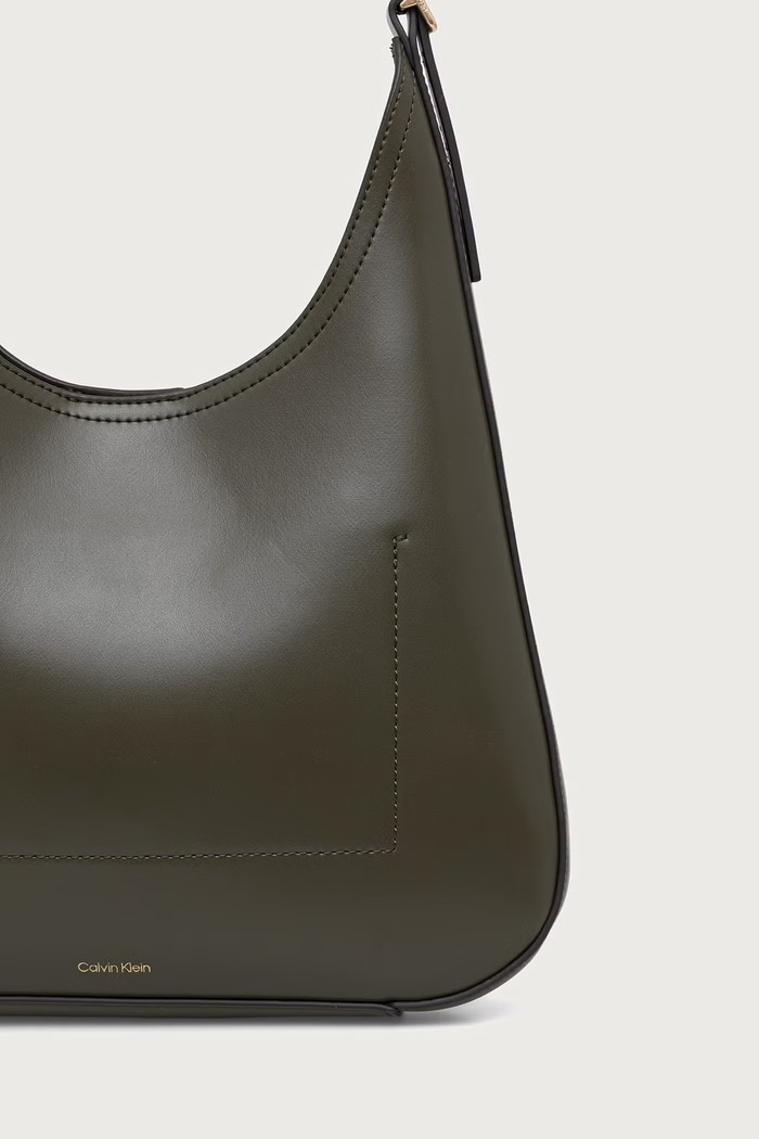 Akcesoria Calvin Klein Torebka hobo damska z imitacji skóry LV04F3522G zielony