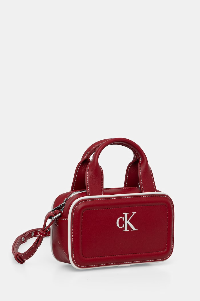 Calvin Klein torebka crossbody damska z imitacji skóry LV04F1257G czerwony AW26