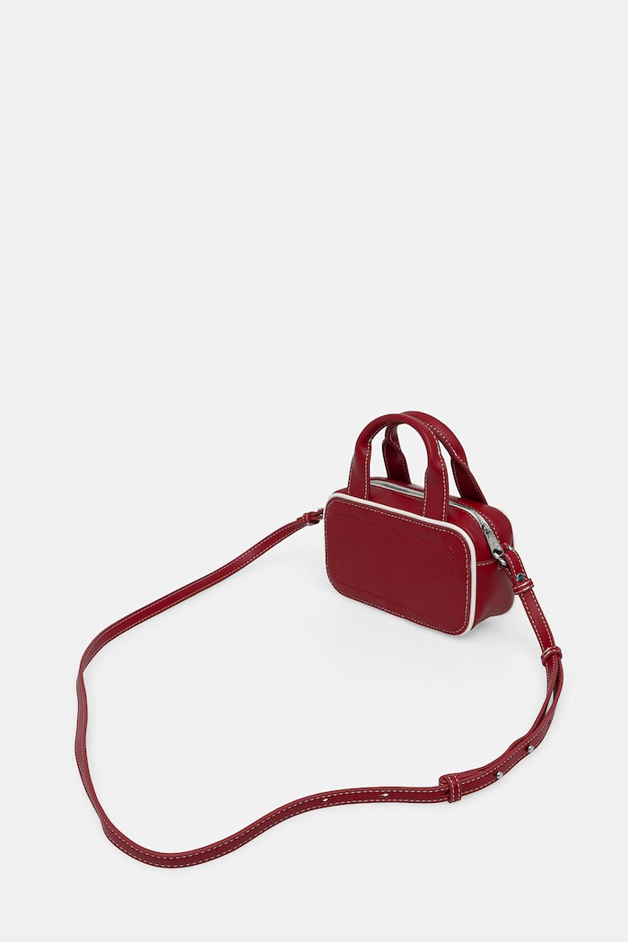 Calvin Klein torebka crossbody damska z imitacji skóry czerwony LV04F1257G