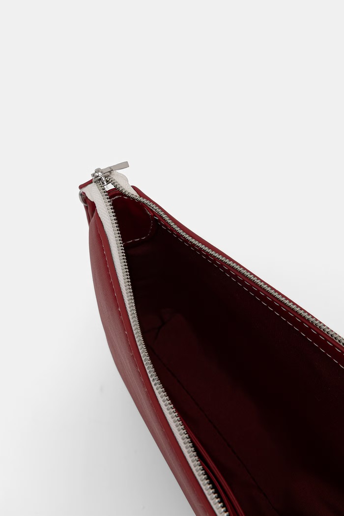 Calvin Klein torebka hobo damska z imitacji skóry LV04F1220G czerwony