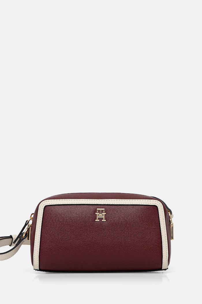 Tommy Hilfiger keresztpántos táska női műbőr burgundia AW0AW18899