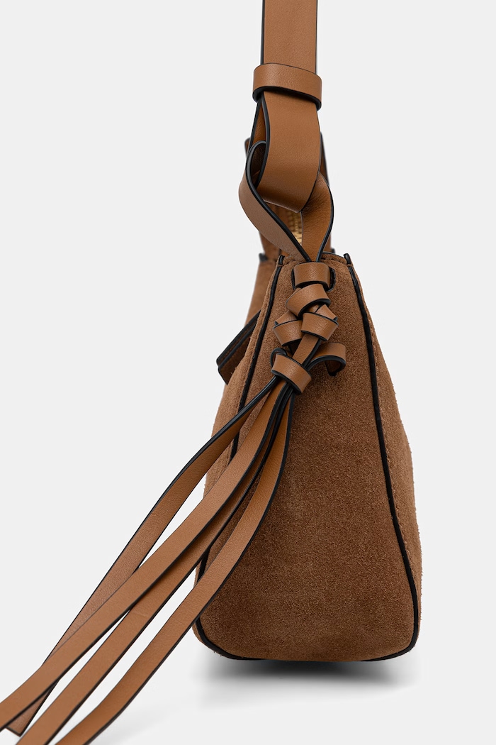 Accesorii Tommy Hilfiger geantă shopper pentru femei piele întoarsă AW0AW18823 maro