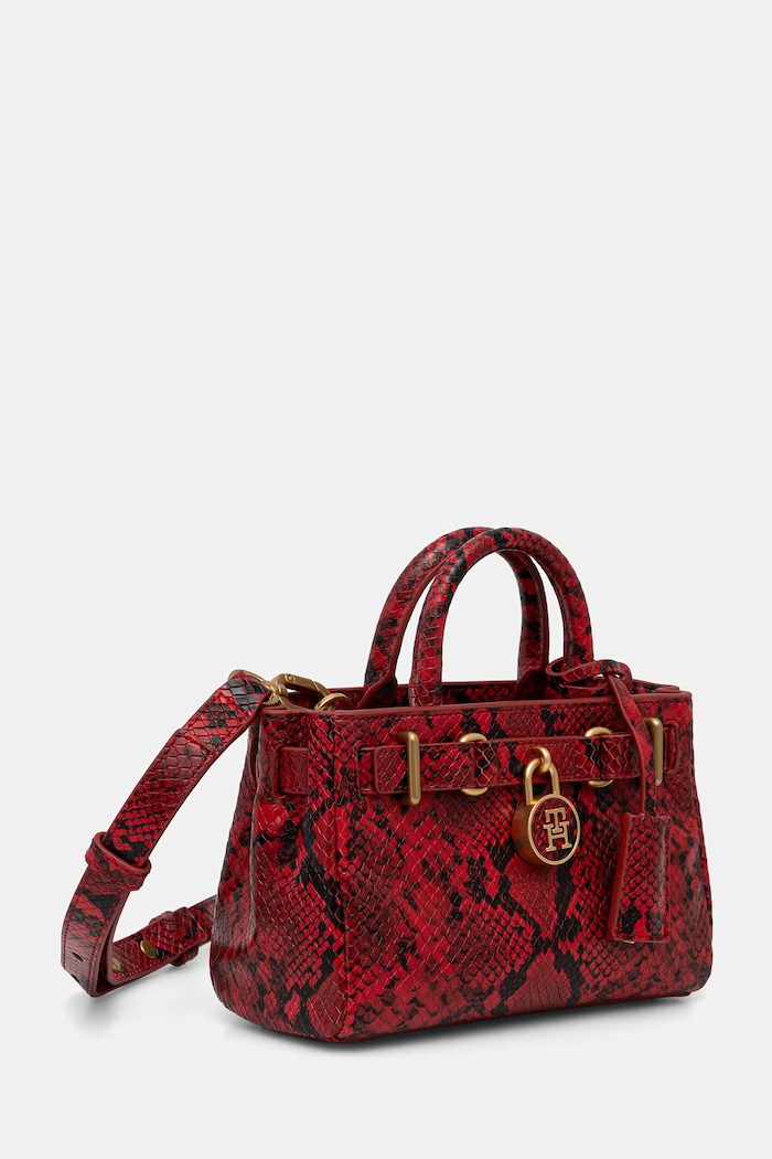 Tommy Hilfiger geantă shopper pentru femei din piele AW0AW18820 rosu AW26