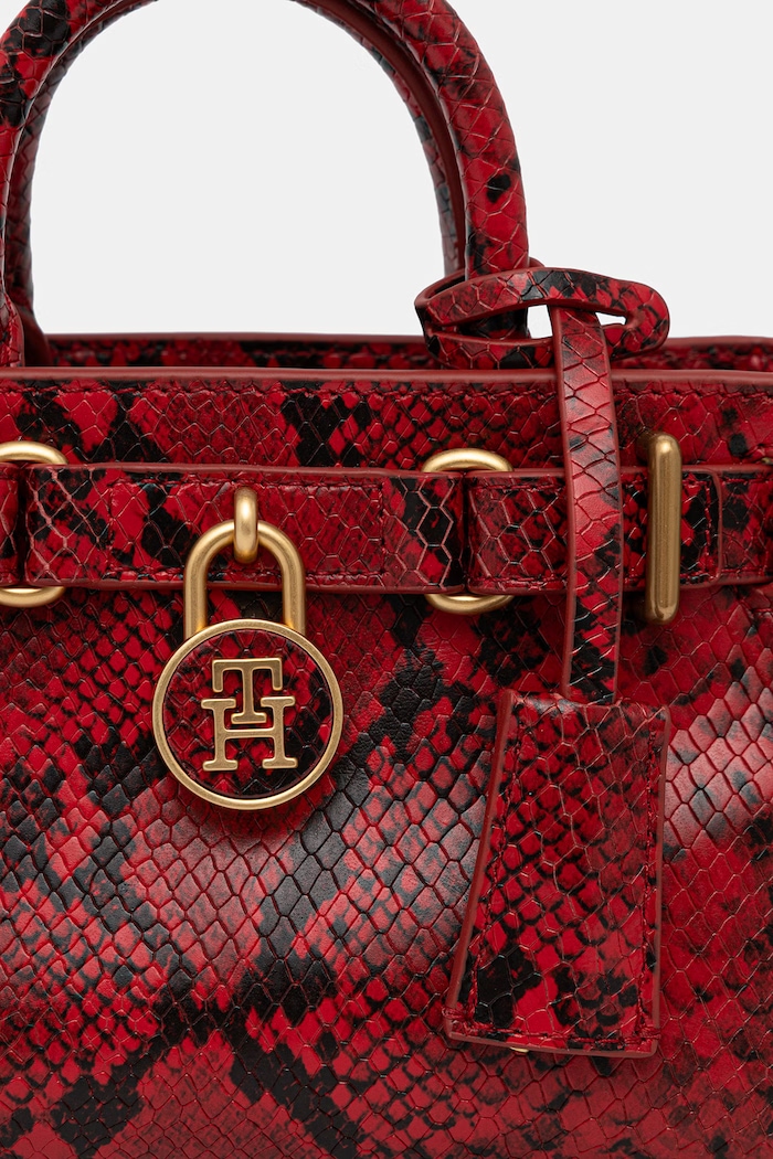 Tommy Hilfiger geantă shopper pentru femei din piele AW0AW18820 rosu