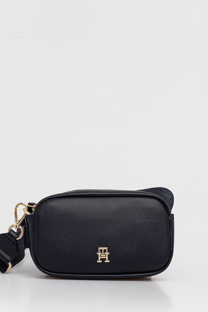 Tommy Hilfiger crossbody kabelka dámska z imitácie kože tmavomodrá AW0AW18741