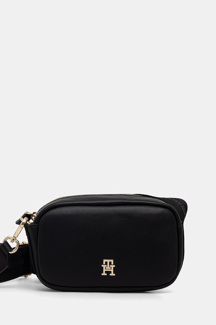 Tommy Hilfiger crossbody kabelka dámska z imitácie kože čierna AW0AW18741