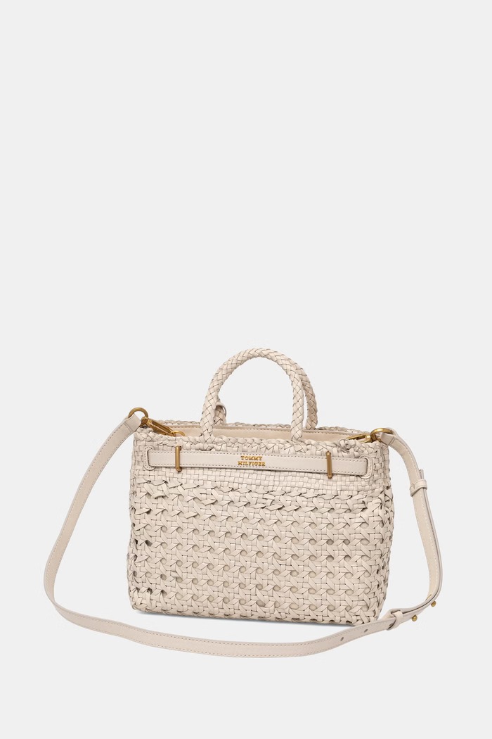 Kiegészítők Tommy Hilfiger női bőr táska AW0AW18734 bézs