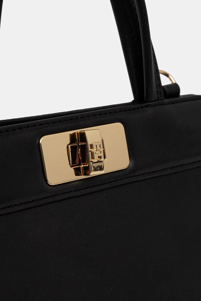 Akcesoria Tommy Hilfiger torebka shopper damska z imitacji skóry AW0AW18726 czarny