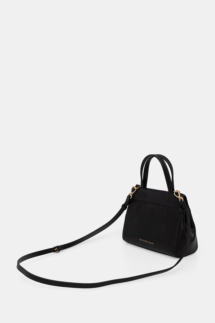 Tommy Hilfiger torebka shopper damska z imitacji skóry czarny AW0AW18726