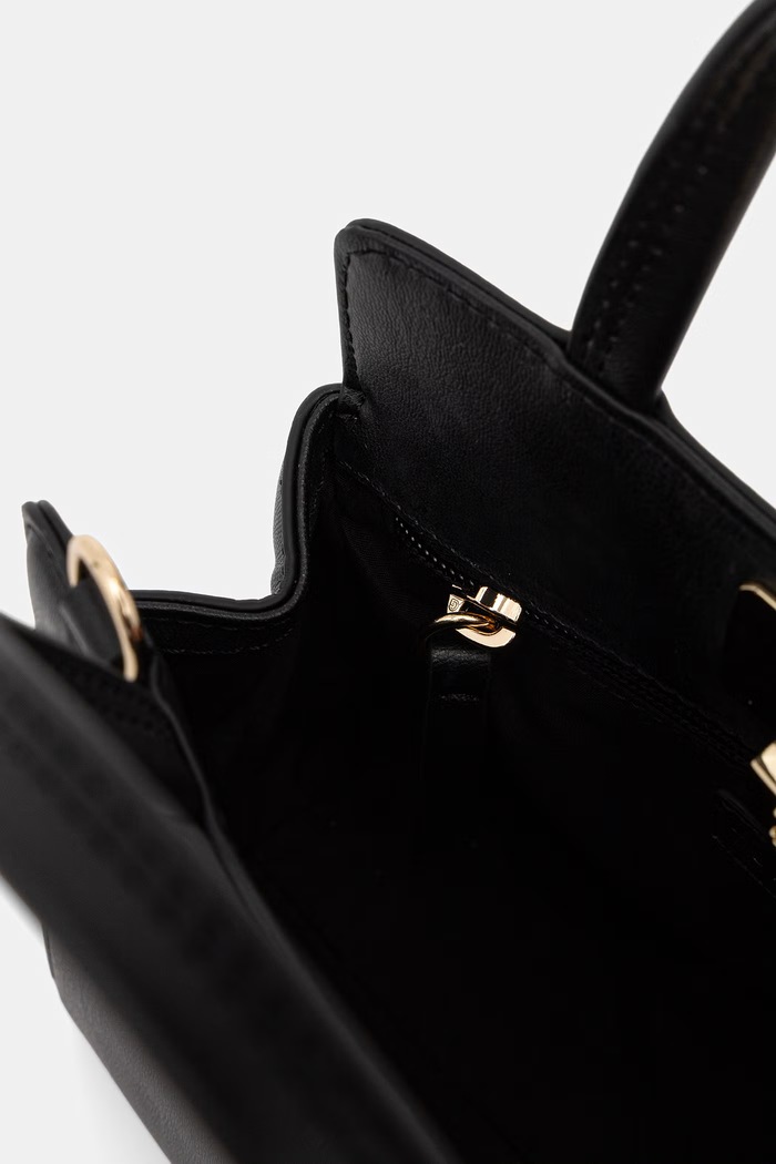 Tommy Hilfiger torebka shopper damska z imitacji skóry AW0AW18726 czarny