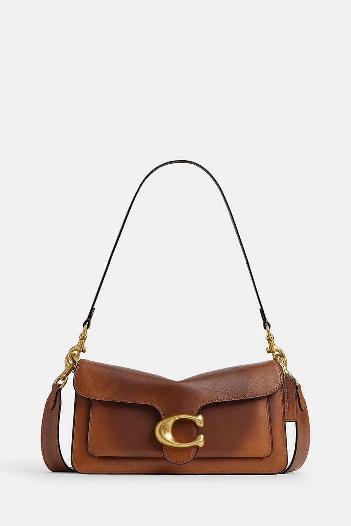 Coach torebka crossbody damska skórzana Soft Tabby Shoulder Bag 26 brązowy CEW74