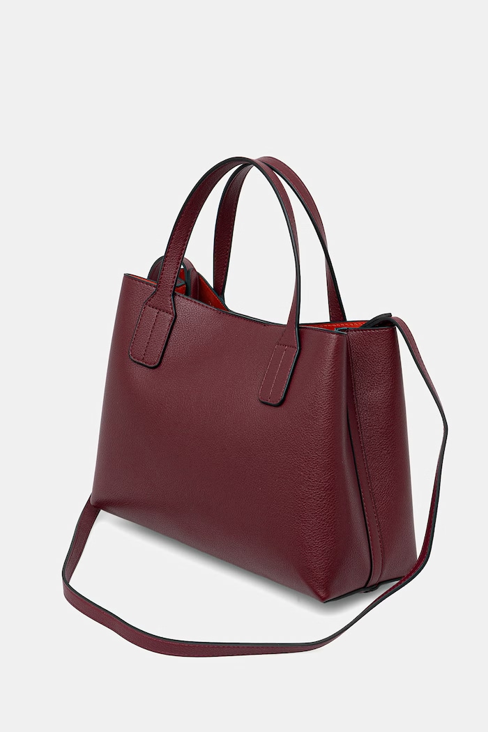 Doplnky Tommy Hilfiger crossbody kabelka dámska z imitácie kože AW0AW18722 burgundské