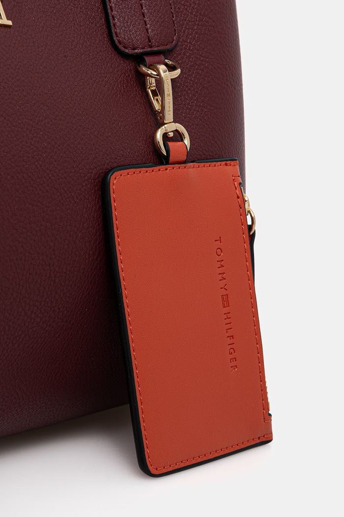 Tommy Hilfiger geantă crossbody pentru femei, cu imitație de piele burgundia AW0AW18722