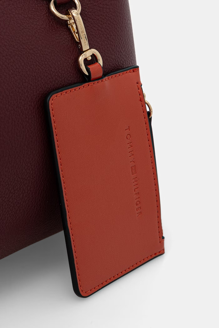 Tommy Hilfiger crossbody kabelka dámska z imitácie kože burgundské AW0AW18722