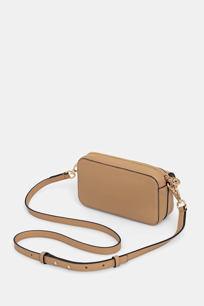 Doplnky Tommy Hilfiger crossbody kabelka dámska z imitácie kože AW0AW18721 béžová
