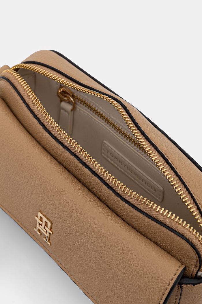 Tommy Hilfiger crossbody kabelka dámska z imitácie kože AW0AW18721 béžová