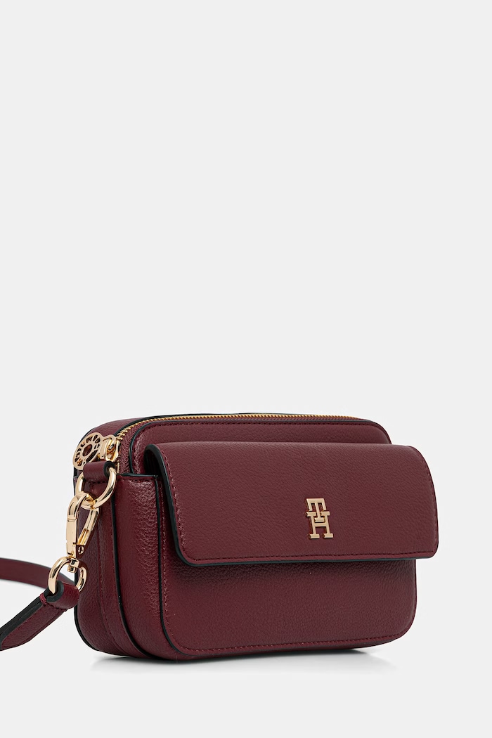 Tommy Hilfiger crossbody kabelka dámska z imitácie kože AW0AW18721 burgundské AW26