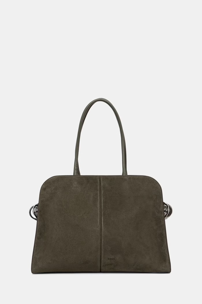 BOSS shopper torba za žene od imitacije brušene kože Clarice Tote SU zelena 50574771
