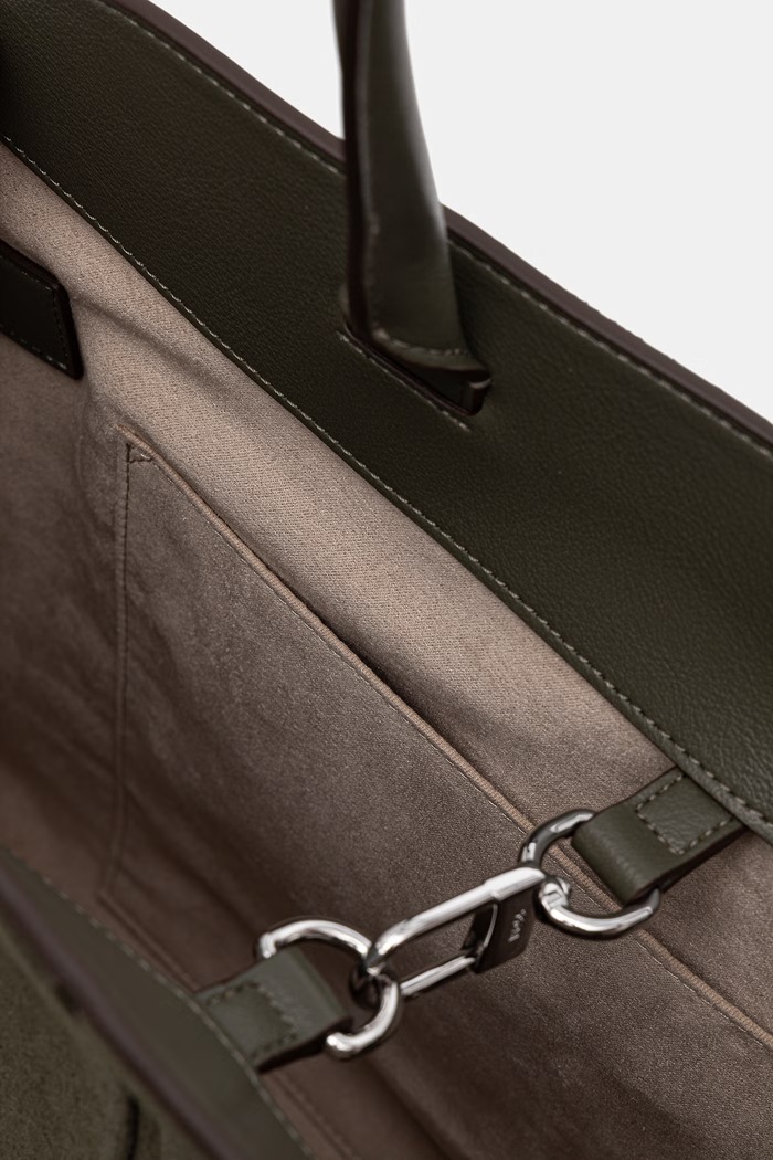 BOSS shopper torba za žene od imitacije brušene kože Clarice Tote SU 50574771 zelena