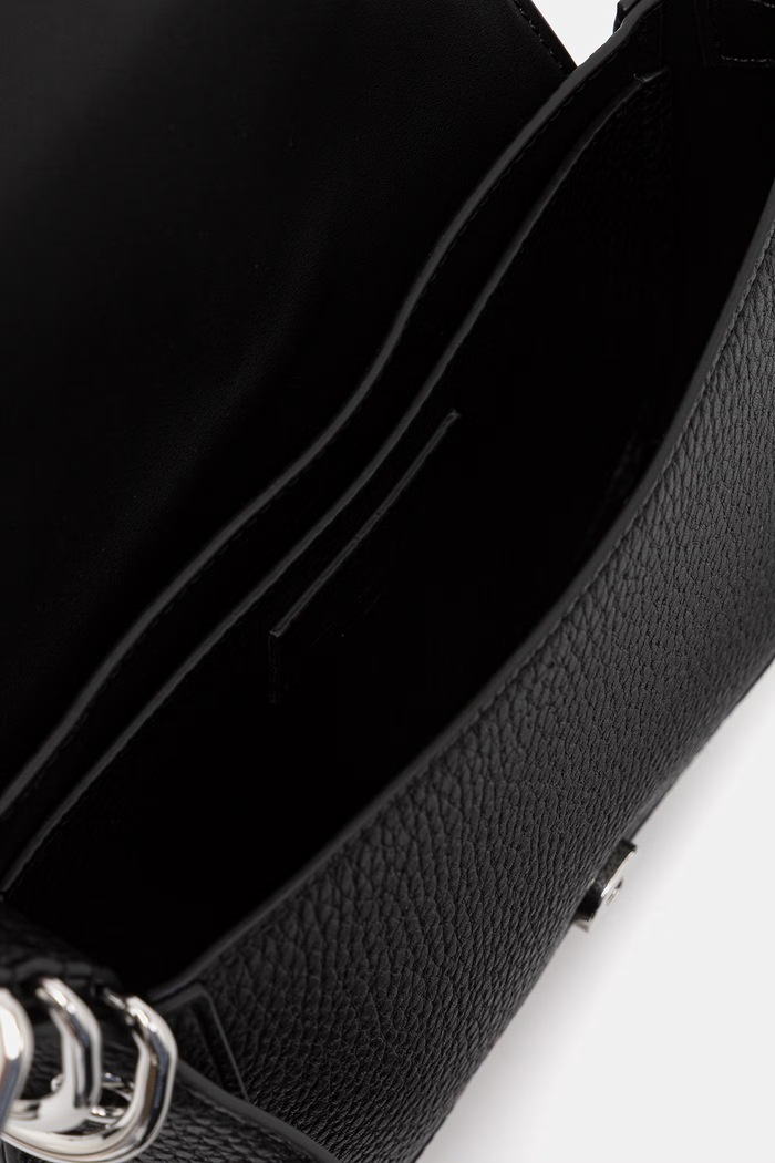 BOSS crossbody torbica ženska iz umetnega usnja CLARICE SADDLE 50568174 črna