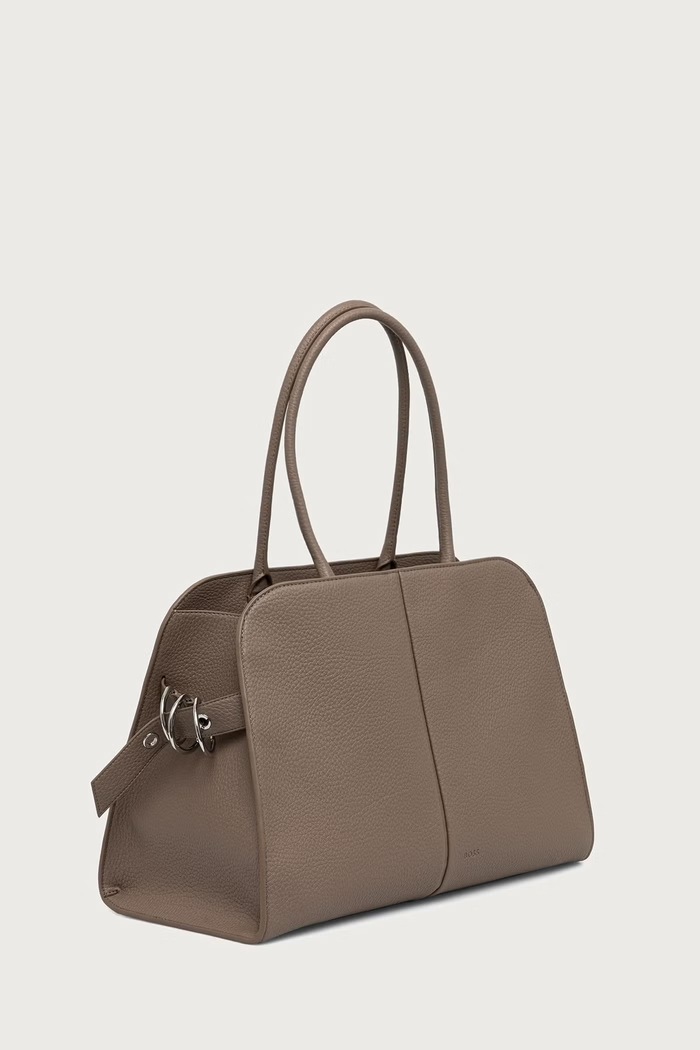 BOSS shopper γυναικεία από απομίμηση δέρματος CLARICE TOTE 50568167 καφέ AW26