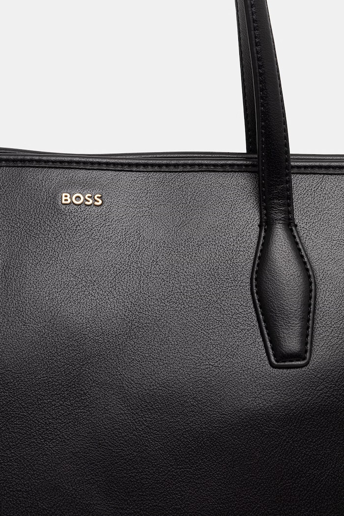 BOSS torebka shopper damska z imitacji skóry Sandy Zip Shopper czarny 50567622