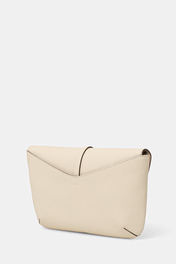 Dodatki BOSS pisemska torbica ženska usnjena REAH CLUTCH 50567621 bež